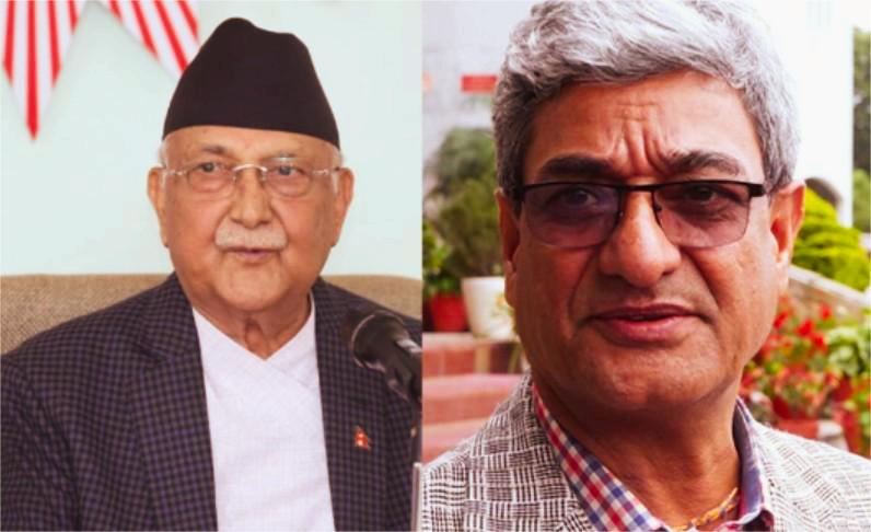 पूर्वप्रधानमन्त्री केपी ओली र पूर्वगृहमन्त्री रमेश लेखक प्रहरी नियन्त्रणमा